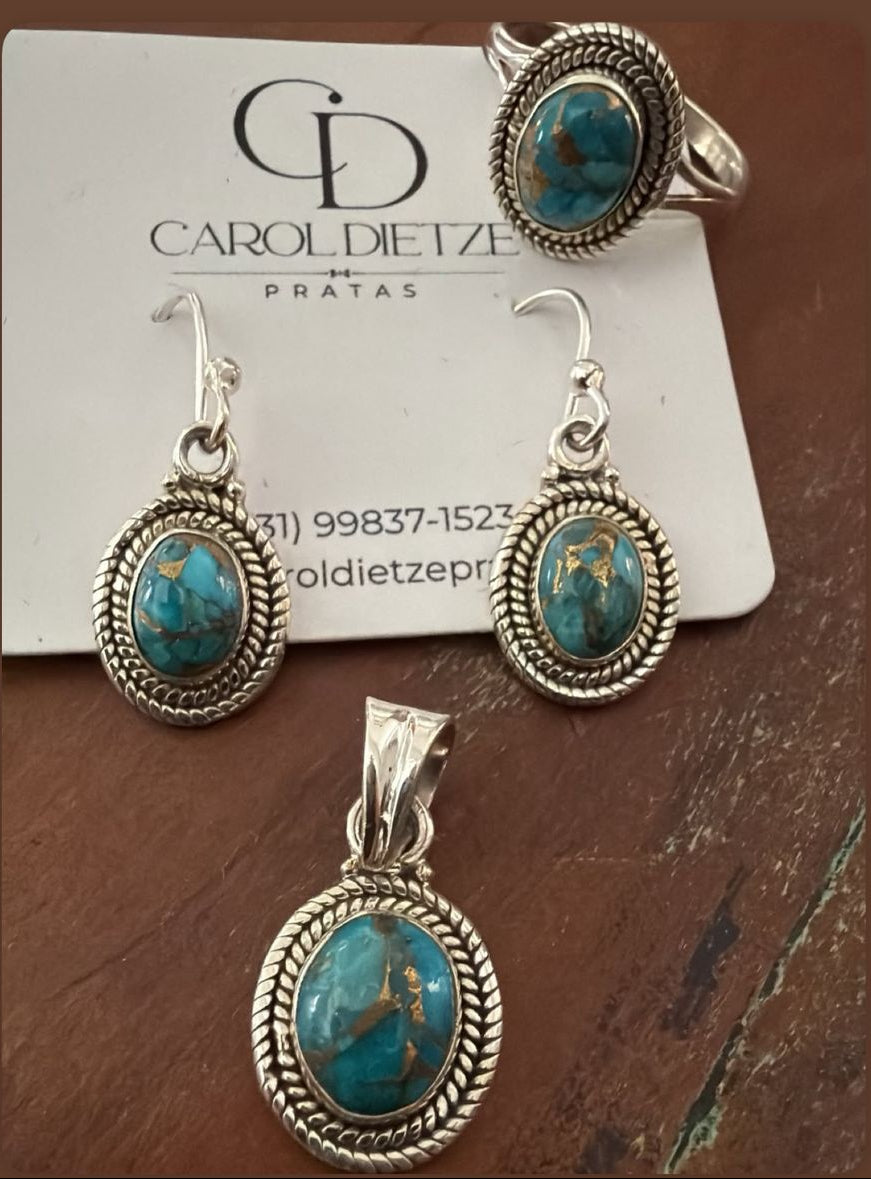 Conjunto Turquesa Rajada